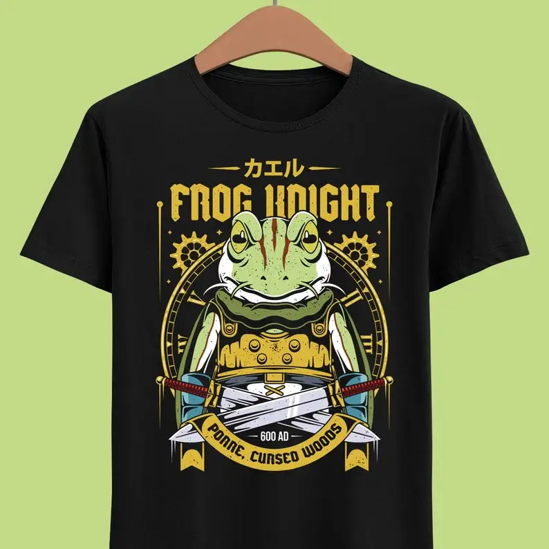 Glenn Frog Knight T-shirt - Chrono Trigger Video Game Shirt - Crono, Marle, Robo, Lucca - Chrono Chross Gaming Tee