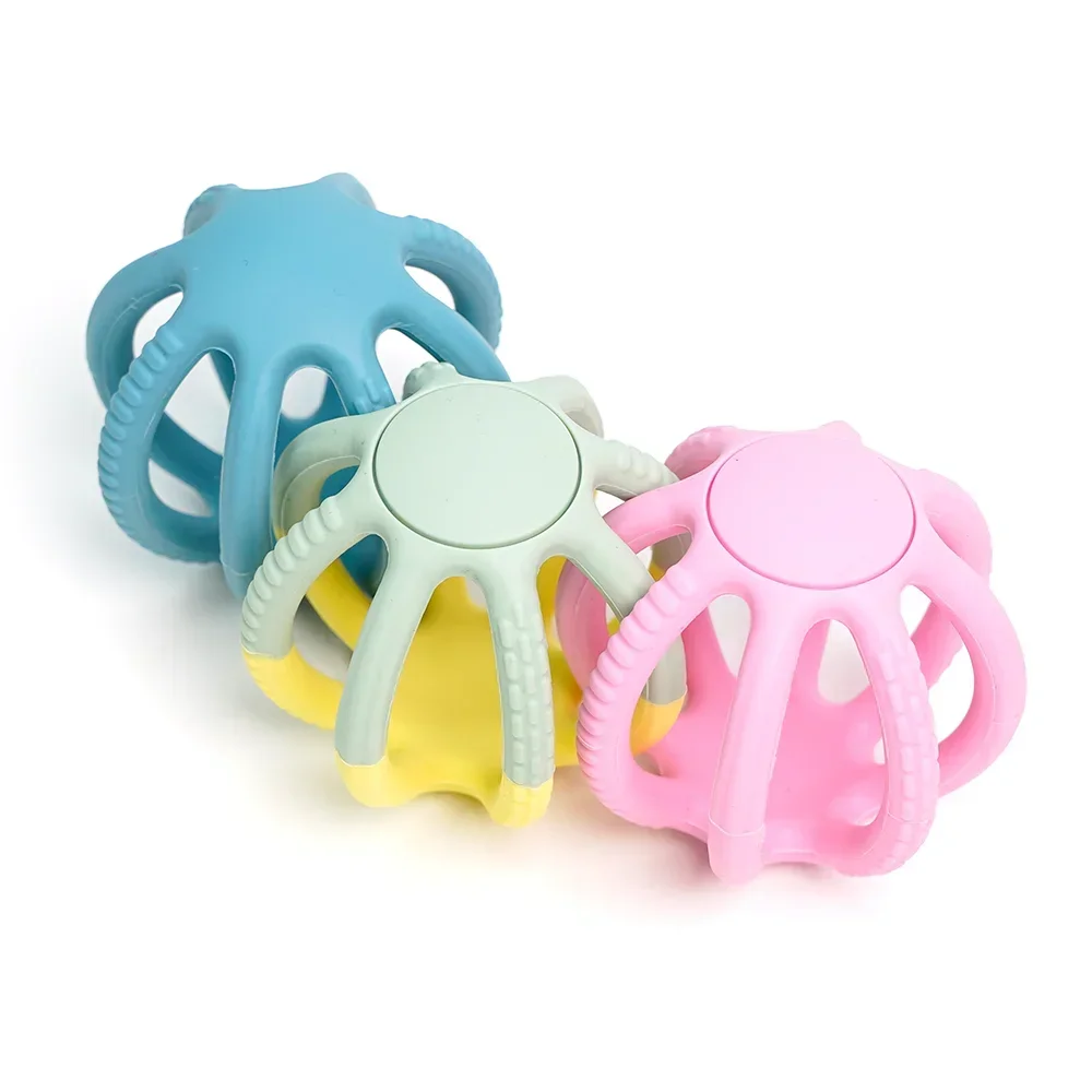 Hot Sale Wosilicone BPA Free Sensory Teether Ball Silicone Baby Teething Toys