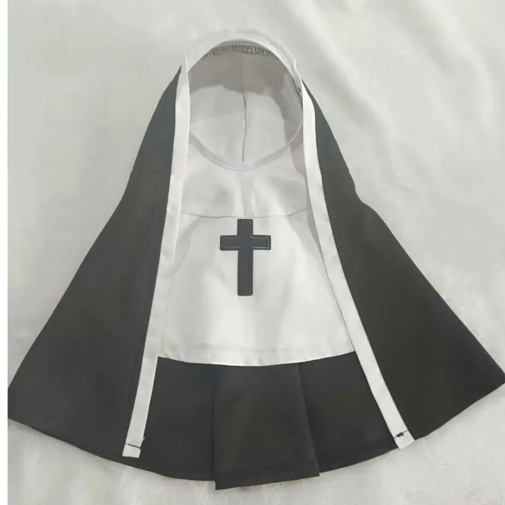 Cat Puppy Pet Nun Cloak Role Play Breathable Pet Cat Halloween Costumes Soft Black/white Cat Cosplay Costume Sets