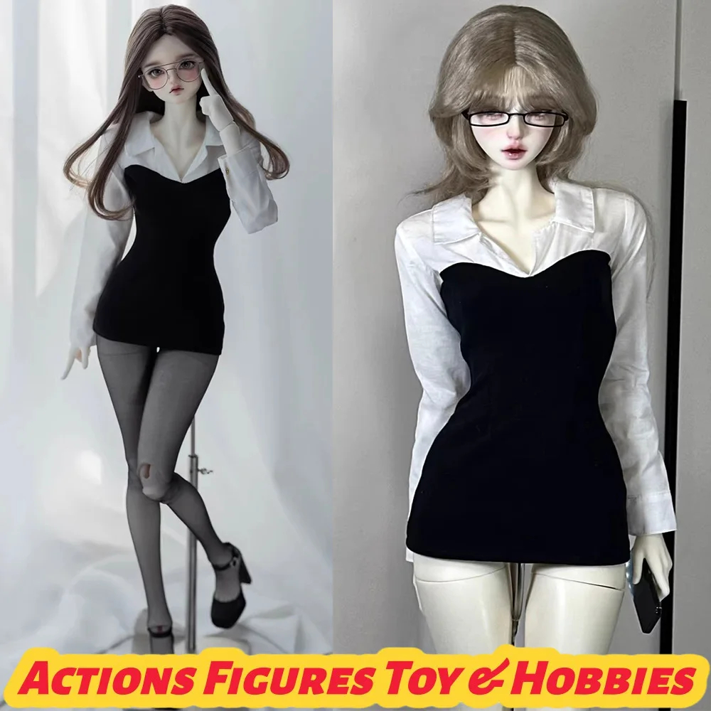 

【45 days shipping】1/3 BJD Dolls Formal Miss Secretary's Tight OL Shirt Mini Dress for impl63 Super Model Action Figure Body