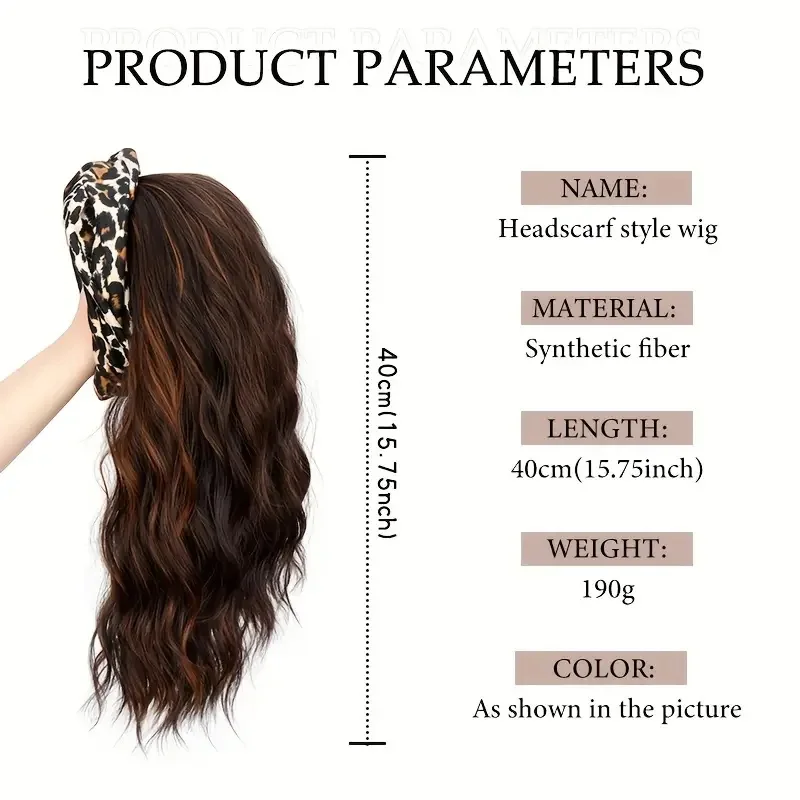 16Inch Synthetic Headband Short Curly Black Brown Highlight Golden Headband Wigs for Women Daily Cosplay Heat Resistant