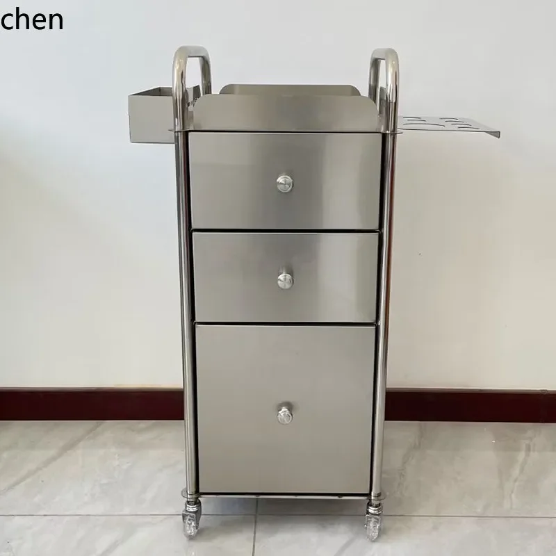 HT Stainless Steel Tool Cabinet Simple Hair Salon Special Tool Cabinet Hair Salon Storage Cabinet