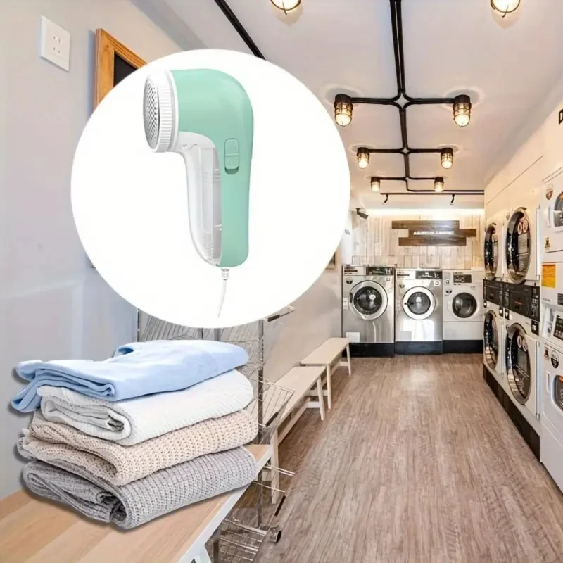 3枚刃USBファブリックシェーバー&糸くずリムーバー - ポータブル、充電不要、衣類、セーター、毛布、ソファ用のコンパクトなデザイン