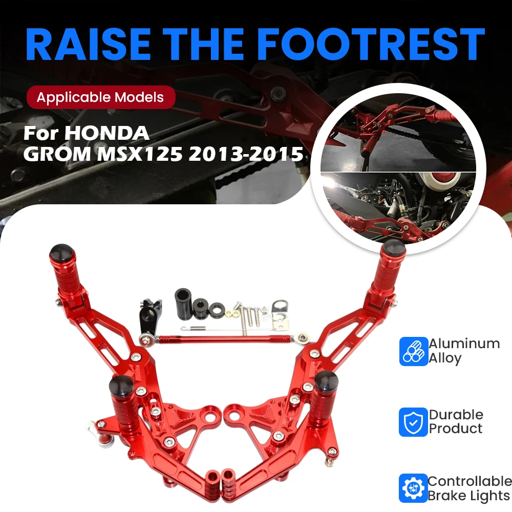 

Motorcycle CNC Adjustable Rearsets Foot Rest For HONDA GROM MSX125 2013-2015 Foot Rest