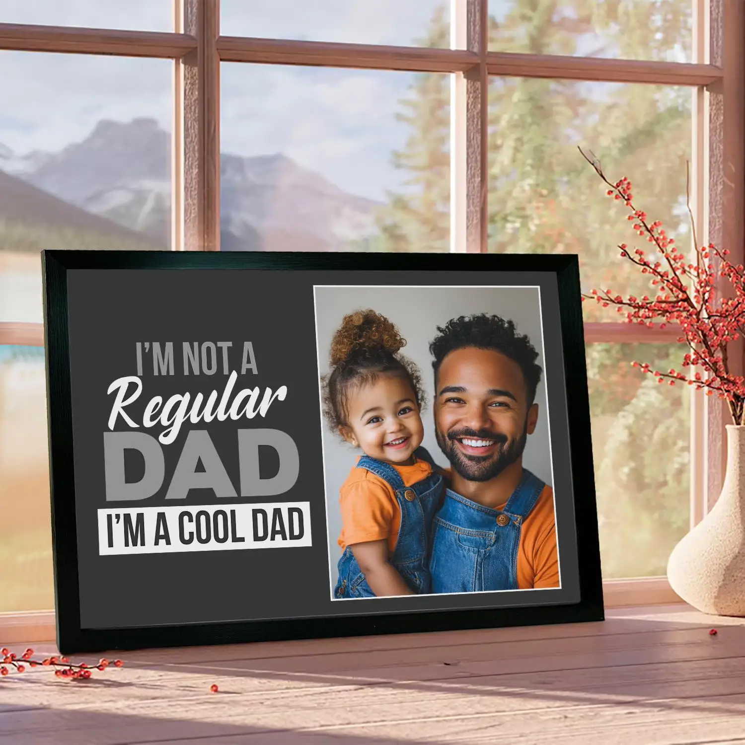 Custom Photo Print Canvas Personalized Photo I'm not a Regular Dad I'm a Cool Dad Personalized Gifts for Dads Fathers Day Gift