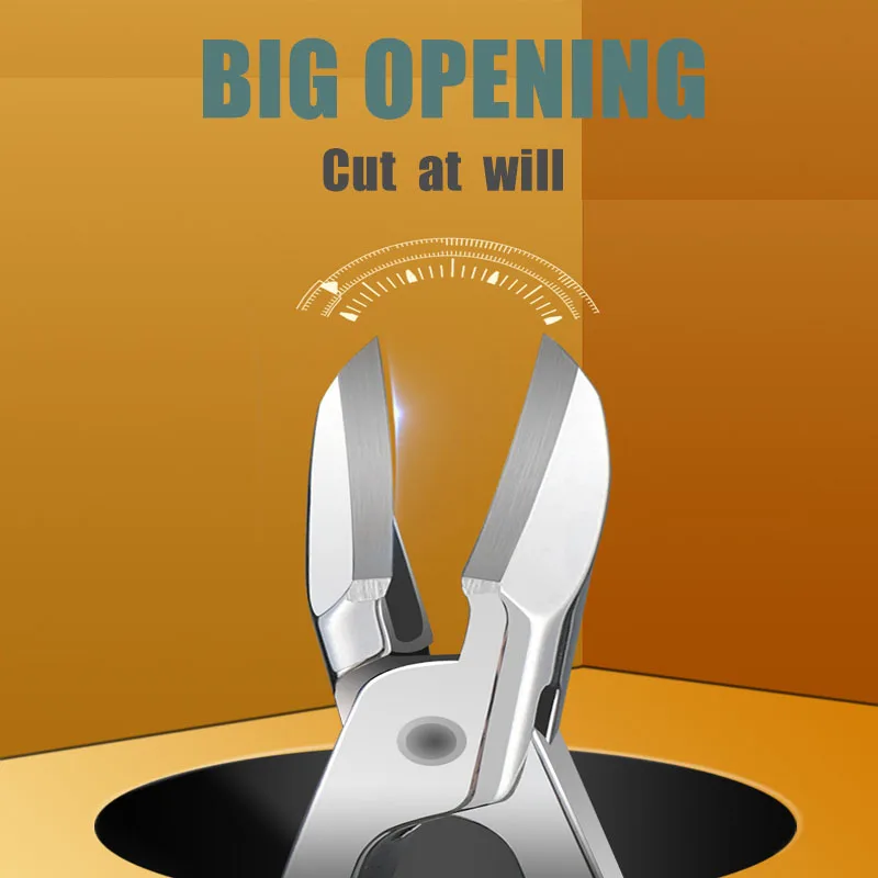 안티 스플래시 발톱 깎기 대형 오프닝 커터 대각선 펜치 헤비 듀티 스테인레스 스틸 페디큐어 두꺼운 손톱 매니큐어 도구