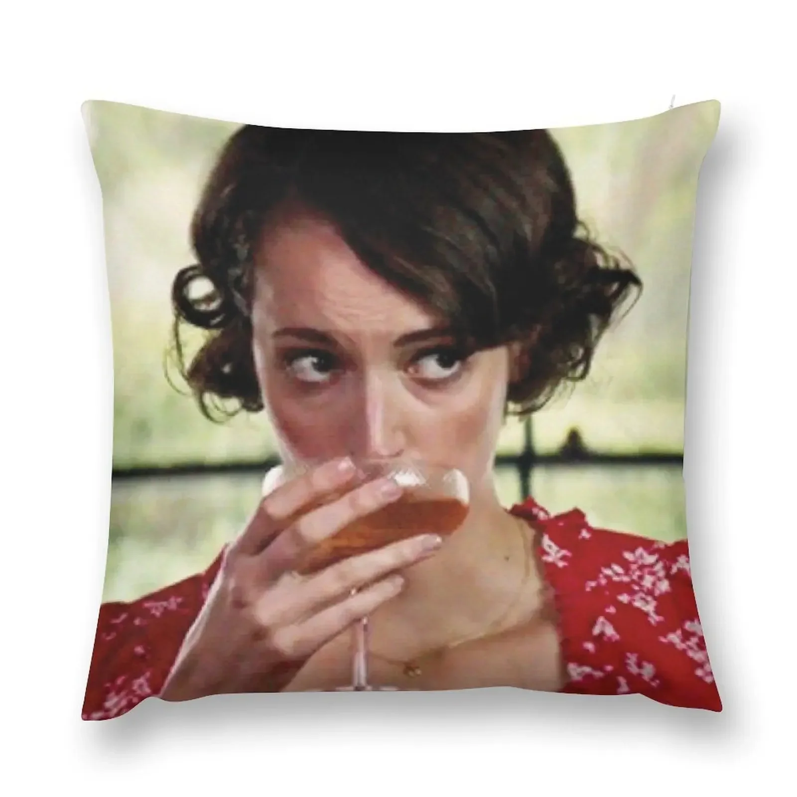 Fleabag drinking mood Throw Pillow Pillow Covers Decorative Pillowcases Bed Cushions Pillowcases Sofa Cushion pillow