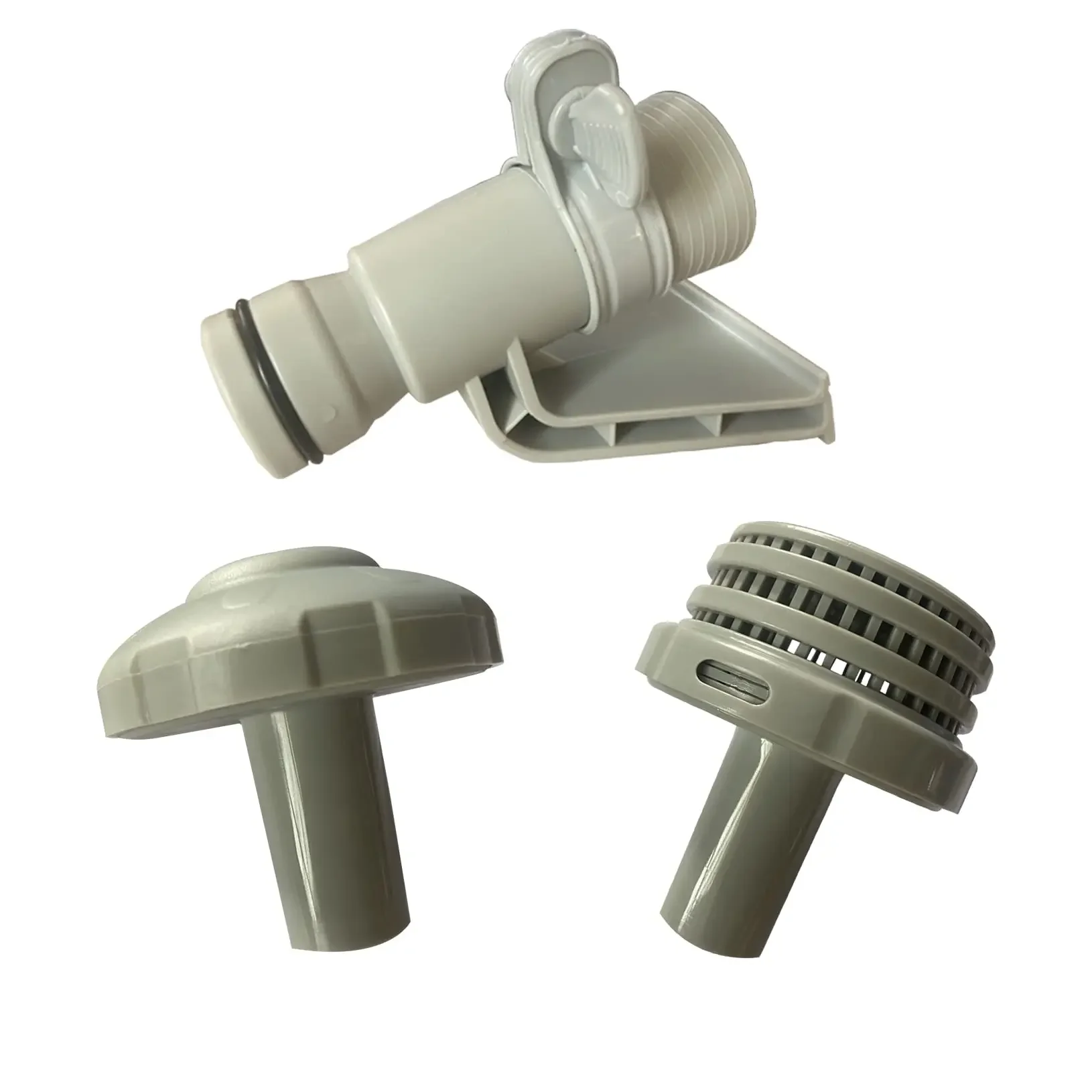 Above Ground Swimming Pool Water Jet Part Kit, Inlet Jet Nozzle, Strainer Grid, Pool Pipe Holder, Connect to 1.25” Hose