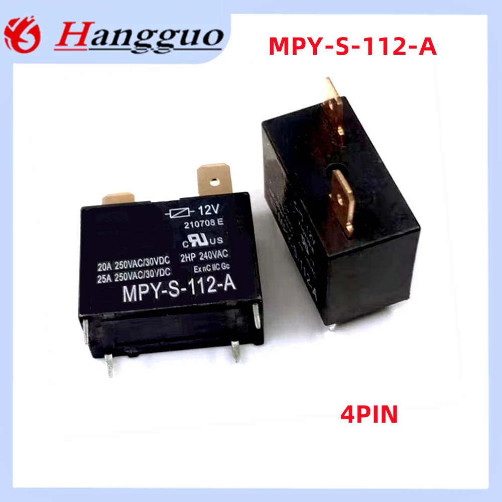 2PCS 5PCS/Lot Original MPY-S-112-A 25A 12VDC 4PIN For Gree Midea Haier air conditioning water heater motherboard Relay