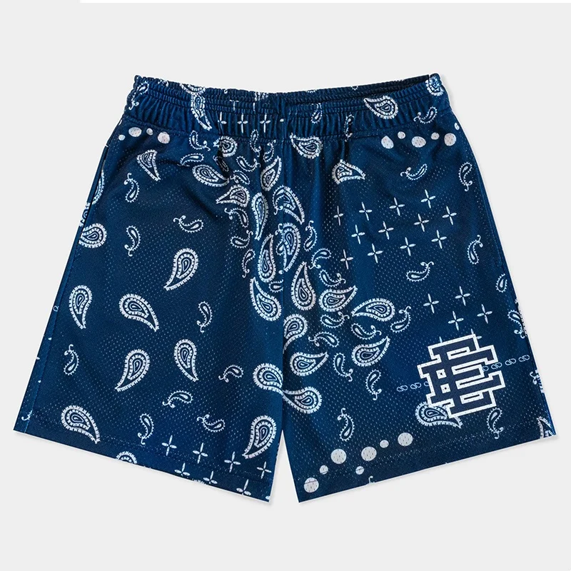 إريك إيمانويل EE الأساسية قصيرة نيويورك سيتي سكاي لاين 2022 جديد الرجال اللياقة البدنية ممارسة السراويل تنفس شبكة عارضة السراويل #3