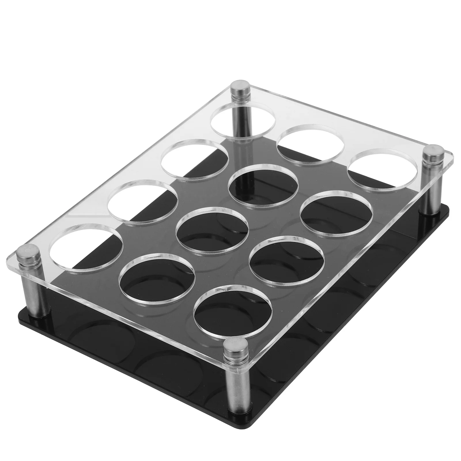 Bar Cup Holder Acrylic Shot Glass Tray for Shots Multi-slots Glasses Rack Supplies Gobstoppers Storage Whiskey Server