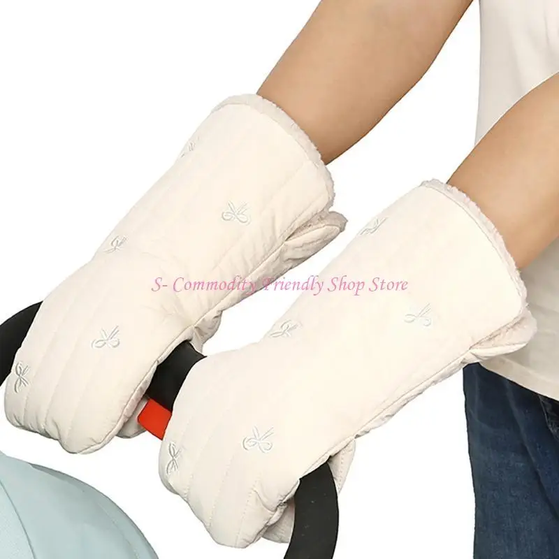 

85AE Strollers Hand Muff Mittens for Pram Universal Pushchair Hand Warmer Gloves Splashproof Handmuffs for Cold Weather