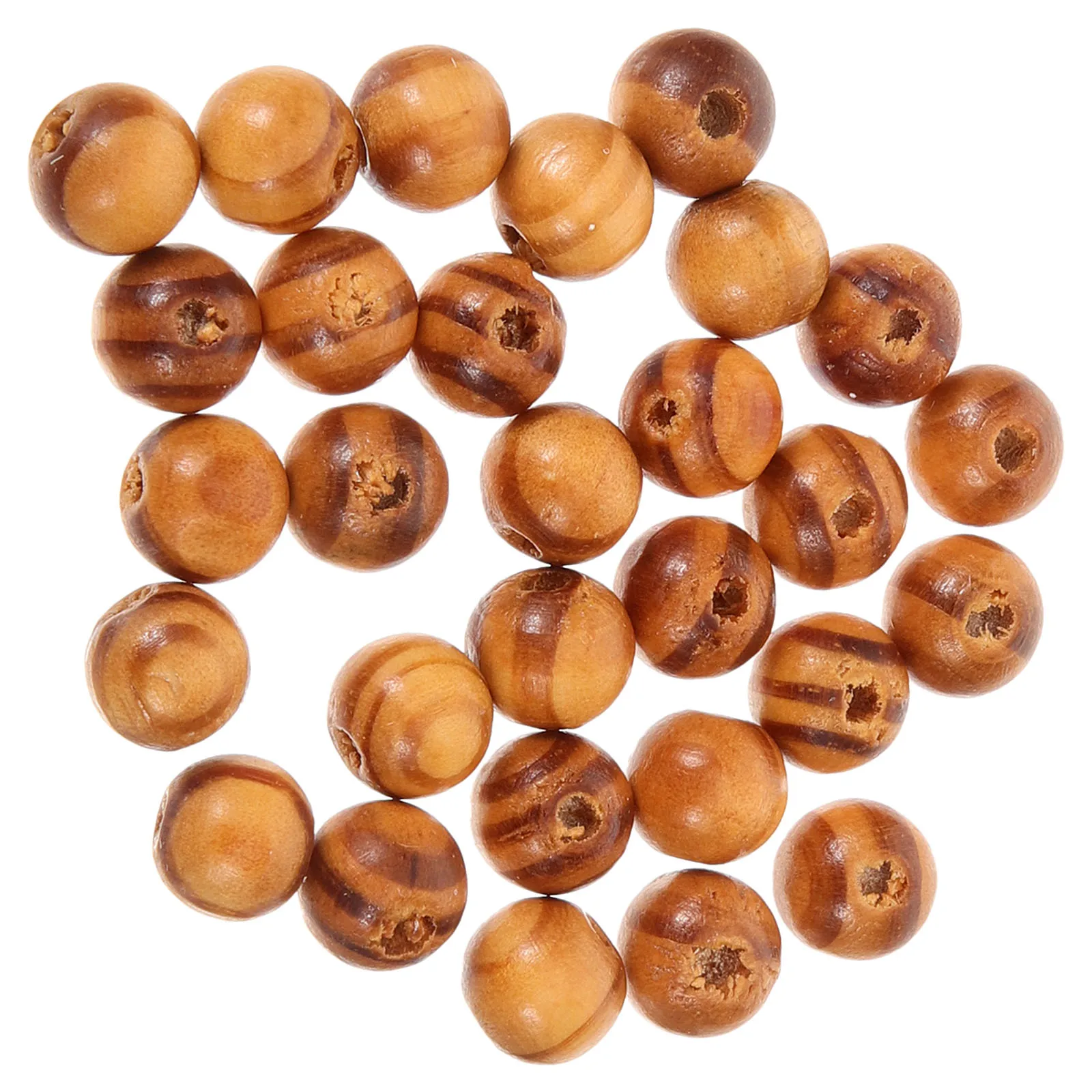 100 قطعة من خرز الأرز المصنوع يدويًا للأطفال إكسسوارات خشبية لوازم المجوهرات سوار إكسسوارات مستديرة فضفاضة