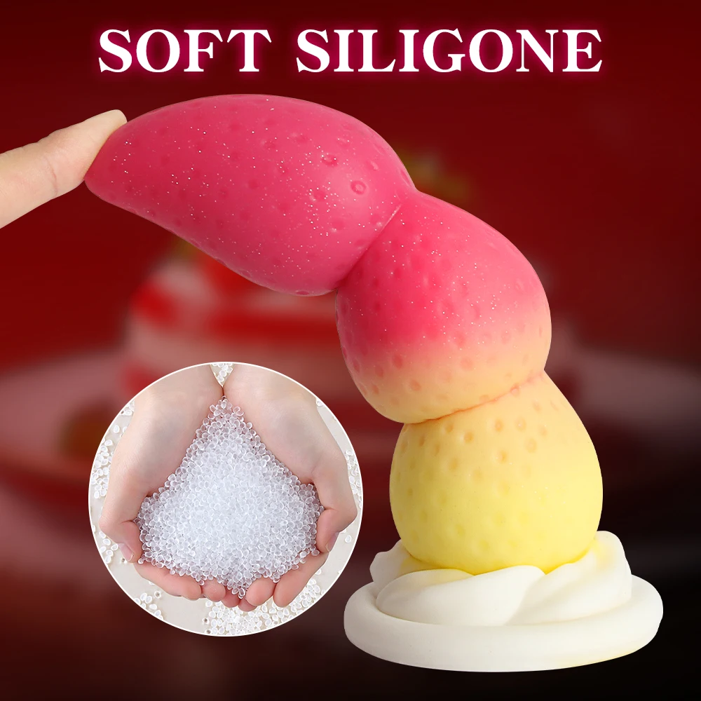 الوحش دسار الفراولة الكبار لعبة الجنس لينة بعقب المكونات الشرج موسع تحفيز الشرج الخرز قوي شفط كأس مثير اللعب المكونات الشرج