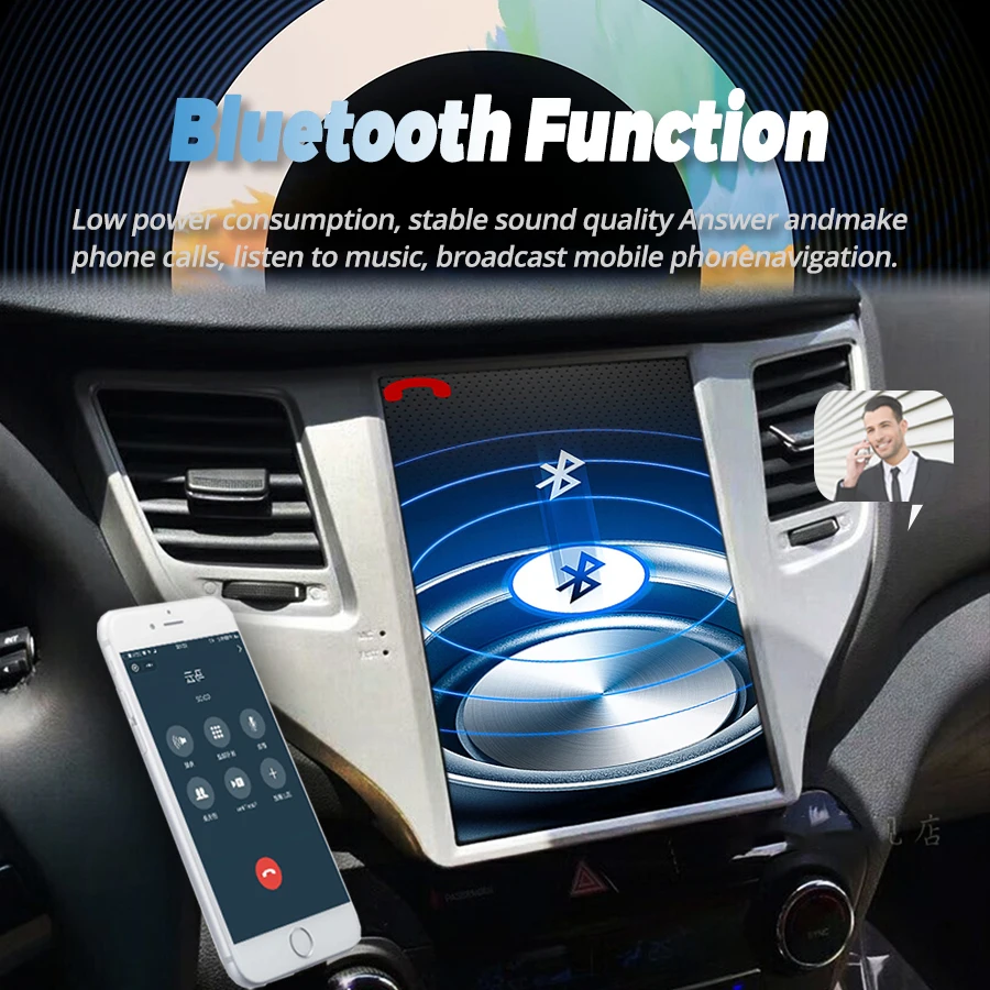 9.7inch Android 14 Vertical Screen For Hyundai Tucson 2017 2016 Car Radio Multimedia Video Player DSP GPS Navigation 2Din Stereo