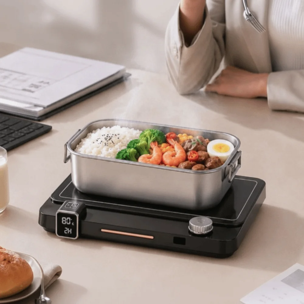 Temperature Display Mug Warmer Adjustable Temperature Remote-controlled Thermal Coaster Dry-Burn Protection Thin