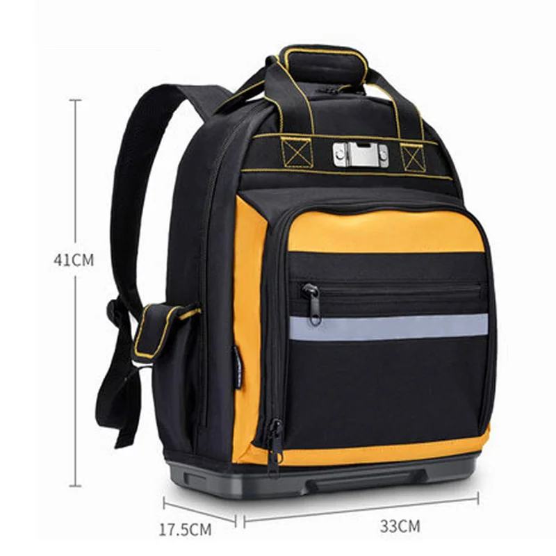 Imagem -04 - Bolsa Multifuncional para Ferramentas de Reparo para Homens Mochila de Ombro Suporte Eletricistas Mala de Lona de Manutenção Durável e Portátil
