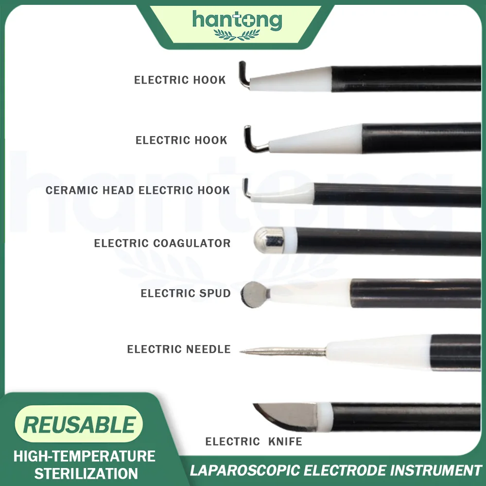 5mm * 330mm Monopolar Electrode Instrument Electric Hook Knife Spud  Needle Laparoscopy Thoracoscopy Instrument 3mm * 330mm