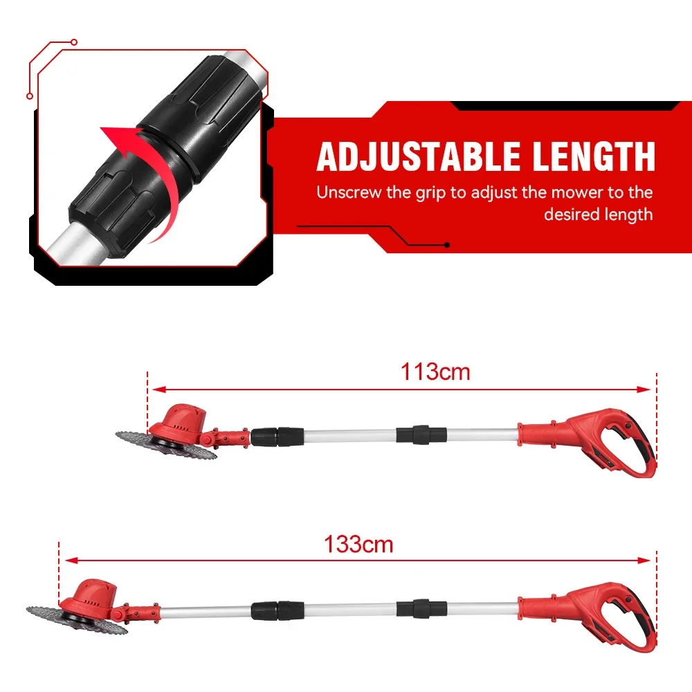 ONEVAN-cortacésped eléctrico sin escobillas, cortador de césped inalámbrico de 10 pulgadas, 36000RPM, herramienta de jardín plegable para batería