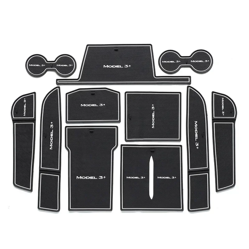 

Для Tesla Model 3 Highland 2024, дверной слот, коврик для чашки с водой, пыленепроницаемый защитный коврик для хранения, аксессуары для салона автомобиля