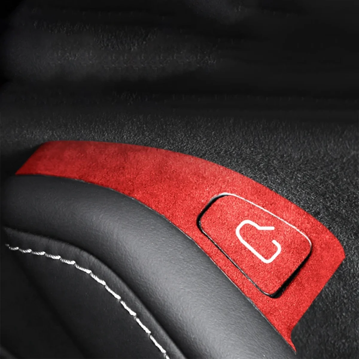 Autocollant de bouton de commutation de fenêtre de voiture, panneau de commande de levage de verre de porte, garniture rouge, modèles 3, modèles Y, 2018-2023