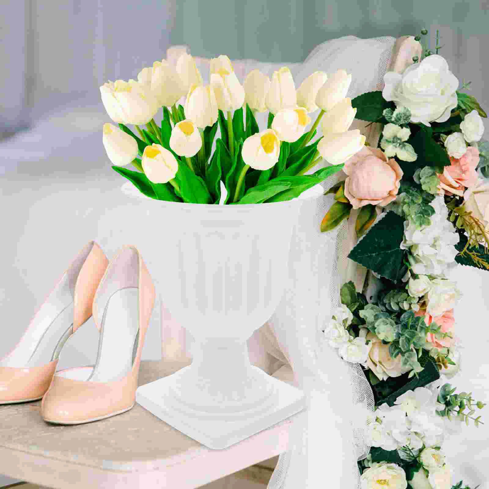 

Flowerpot Vintage Wedding Holder Plant Rack Pots Plastic Delicate Planter Creative Vase Roman