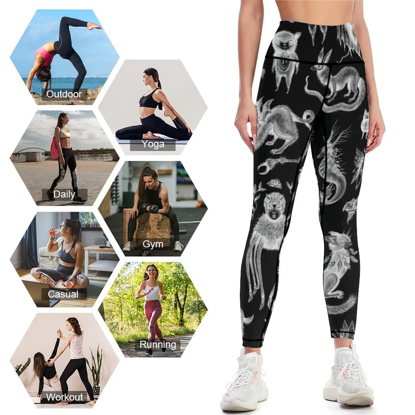 We Are Not Alone - inverted Leggings Jogger pants Women sportwear Sports pants for legging pants raises butt Womens Leggings