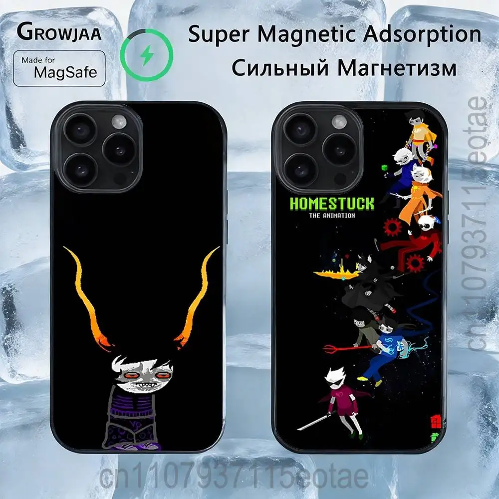 

H-Homestucks T-Trolls funny Case For iPhone 17,16,15,14,13,12,11,Pro,Max,Plus,Mini,SE4,E Magnetic Magsafe Wireless Charging