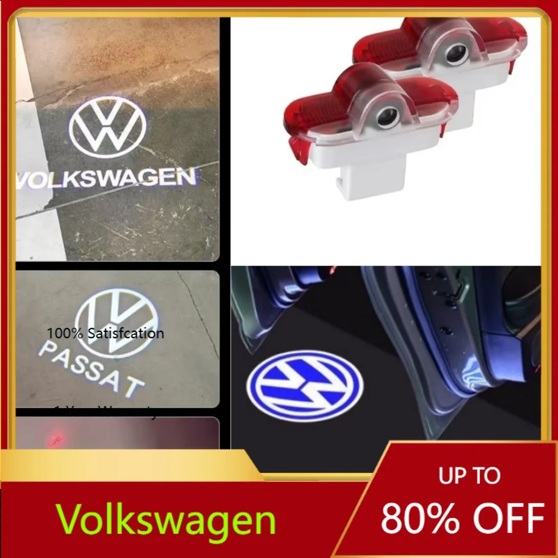 For VW VOLKSWAGEN New Car LED logo door projection welcome light for VW Beetle Golf 4 GTI GTD GTE Rline R Jetta MK4 MK5 MK6 Lamp