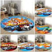 Hot Wheels Cars HD Printed Round Rug Anti-Slip Carpet for Living Room Bedroom Kitchen Decor and Gift Tool Room Area Floor Mat