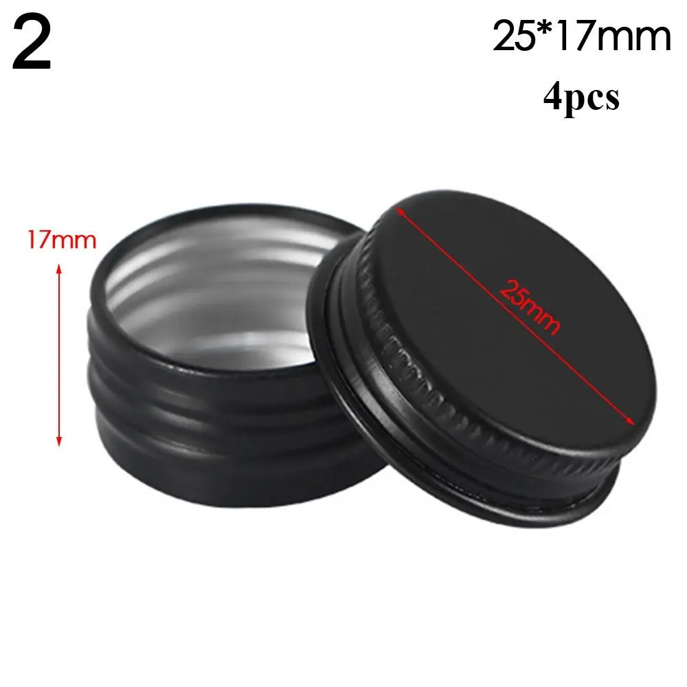 4pcs Multistyles Metal Box for Cream Balm Tea Cans Cosmetic Container Refillable Bottles Aluminum Tin Jar