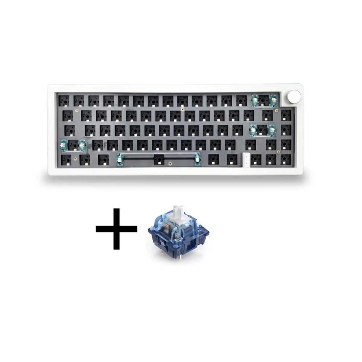 

GMK67 Customized Mechanical Keyboard+CIY Switch DIY Kit Hot Swappable RGB Backlight 3 Mode Mechanical Keyboard White