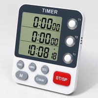 Kitchen Timer Digital Kitchen Timers Cooking Timer 3 Channels Count UP＆ Down Timer for / Loud Alarm Classroom Bathroom