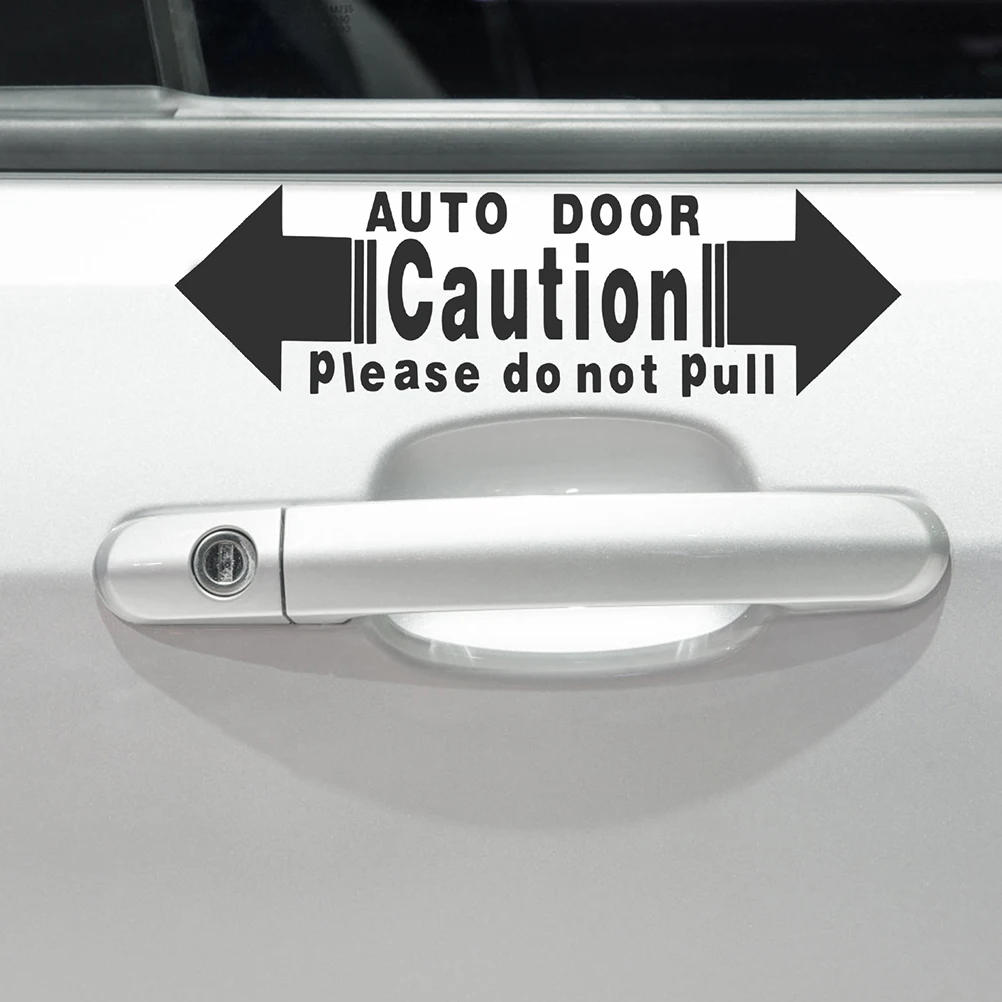 

4pcs Car Door Sticker High Visibility Warning Label Durable Self Adhesive Do Not Touch Sign For Sliding Glass Doors Vehicle