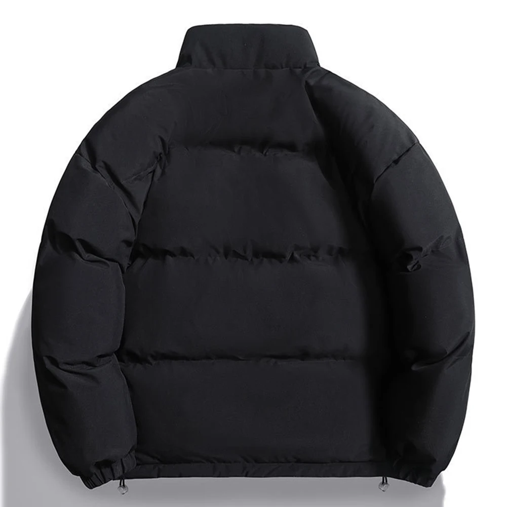 

Solid Color Thick Parkas with Stand Collar Casual Warm Jacket for Men and Women Couples Perfect for Everyday Outerwear