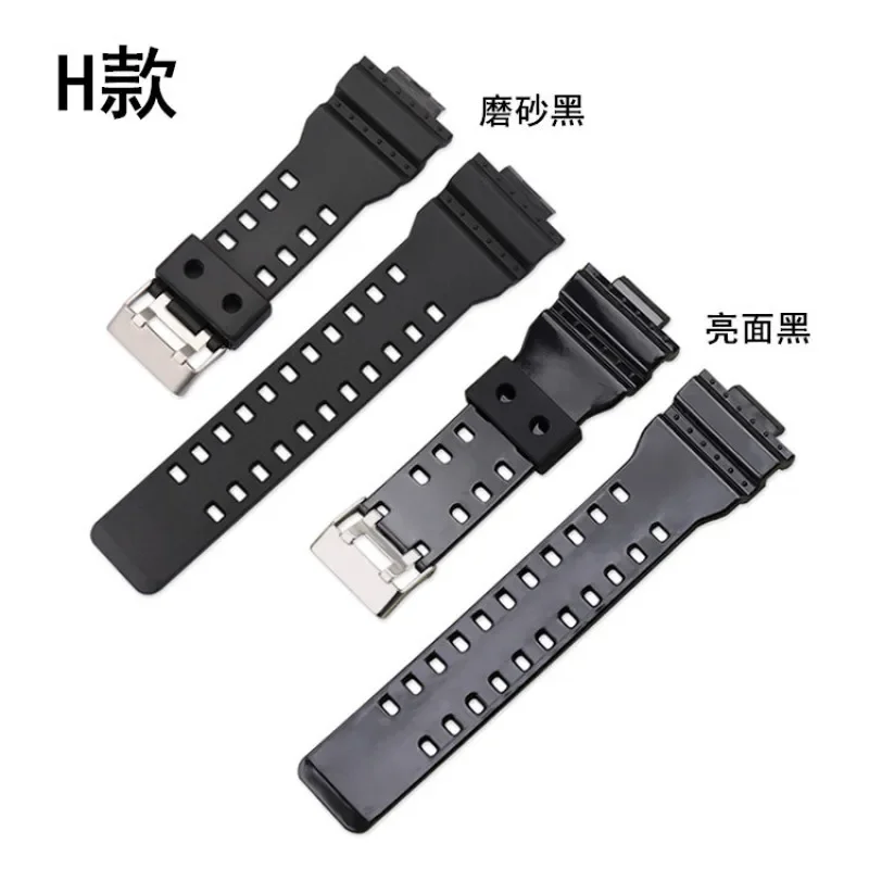 16mm Silicone Rubber Watch Band Strap Fit For Casio G Shock Replacement Black Waterproof Watchbands Accessories GD-100 G-8900