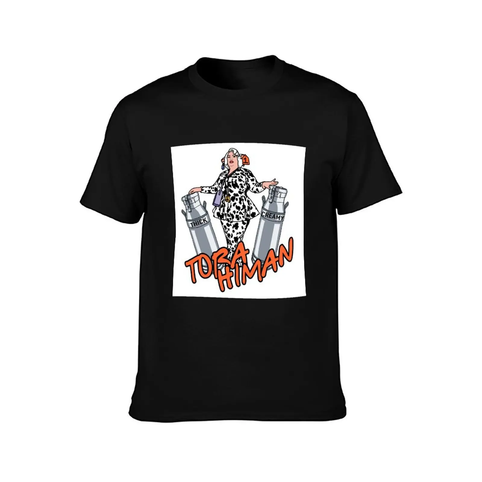 Thick and Creamy Merch Line T-Shirt Summer Casual Cotton Tee Oversized Streetwear Tops Vintage Graphic Print 100% Cotton