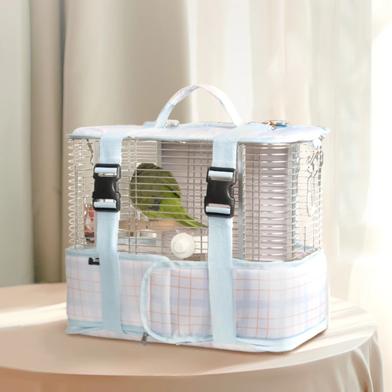 

Parrot Out Backpack Tiger Skin Peony Xuanfeng Removable Take-Out Bird Cage Ornamental Hand Bird Backpack