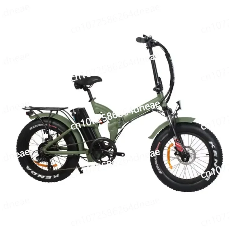 NEW 48v 500w 20 inch full suspension fat tire folding electric bicycle / foldable commute ebike / electric commute bike