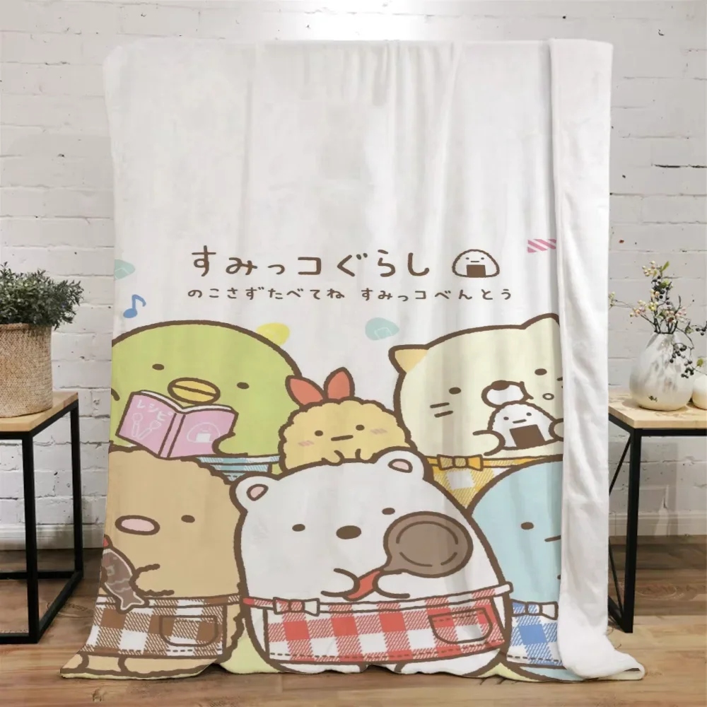 Sumikko Gurashi coperta di lusso coperte da letto soffici decorazione del divano biancheria da letto in microfibra telo mare lavorato a maglia Plaid