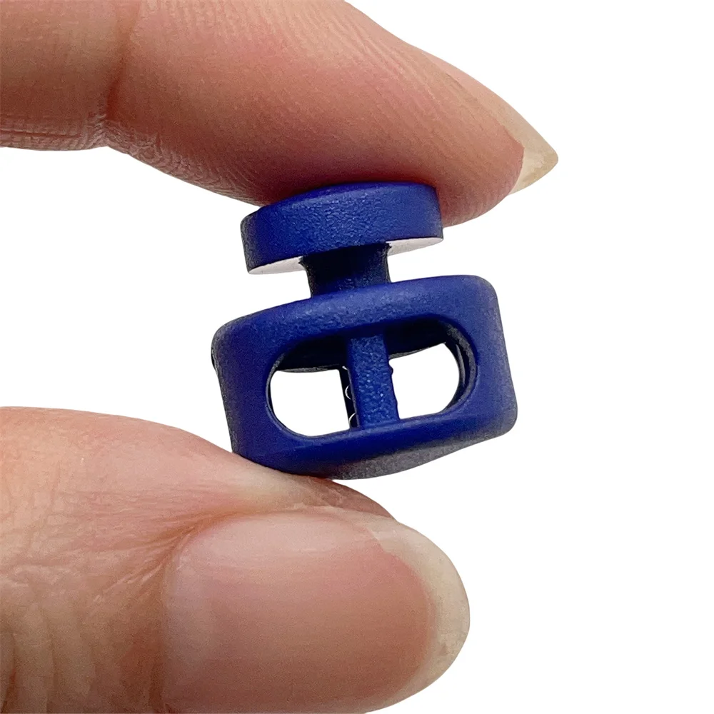 13 Stück/Packung, gemischte Farben, Kordelstopper, Clip-Stopper aus Kunststoff, schwarz, für Taschen/Kleidungsstücke, Größe: 15 mm x 14 mm – Detail 1