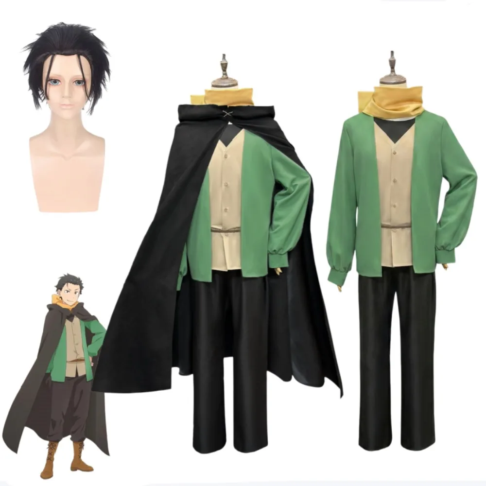 

Re:Zero Starting Life in Another World Sage Arc Natsuki Subaru Cosplay Cloak with Accessories Wig Halloween Comic Con Outfit