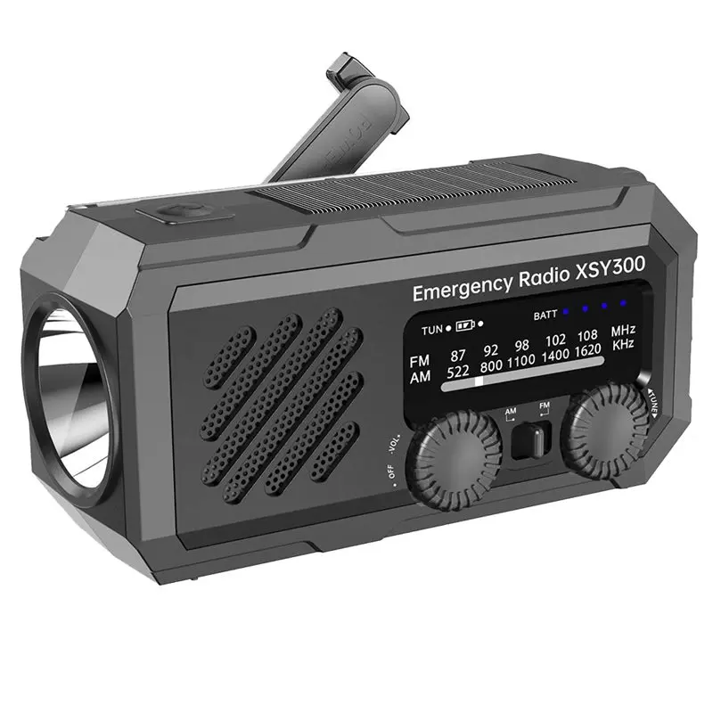 

A73E - Новое аварийное радио с солнечной батареей и ручным генератором, с LED-фонариком, AM/FM, портативное, с функцией SOS и повербанком