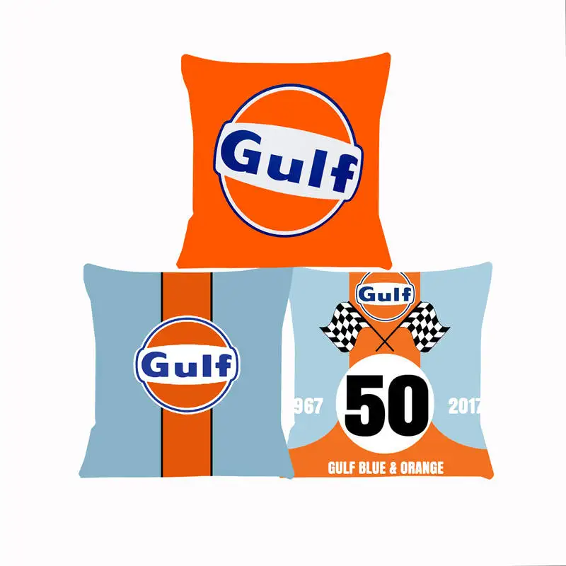 Guif Racing Team Cushion Cover for Sofa Pillow Case Cover Seat Car Throw Pillowcase 45X45cm For Home Decorative SJ-755