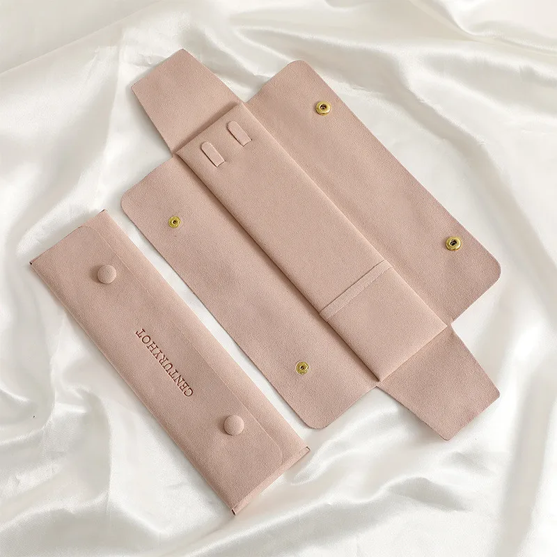 

Portable Jewelry Organizer Bags Microfiber Upscale Necklace Pendant Storage Bag Bracelet Pouch Travel Necklace Jewelry Box Pouch