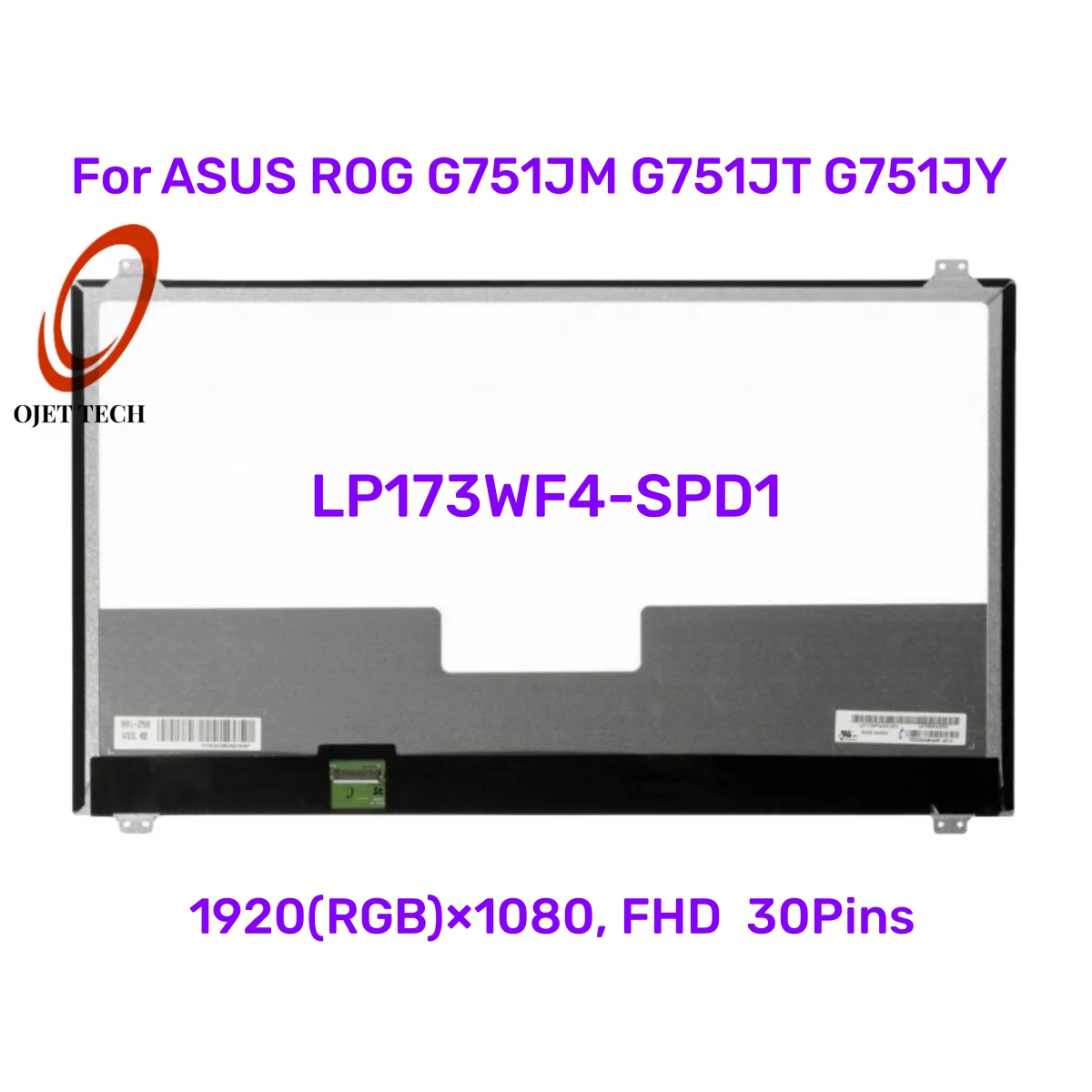 For ASUS ROG G751J G751JM G751JL G751JY LP173WF4-SPD1 LCD Screen Panel Display LP173WF4 SPD1 Matte IPS 1920x1080 30pin EDP