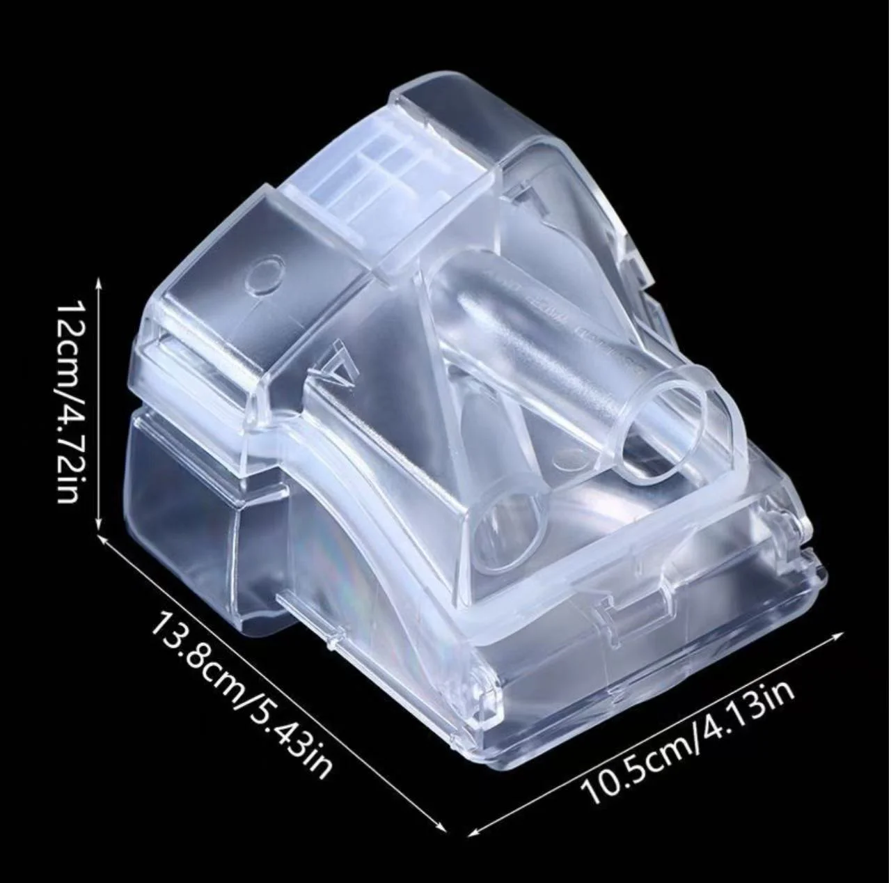 Water chamber adapter for ResMed AirSense10 and AirCurve10 series machines, respiratory assist device view 2
