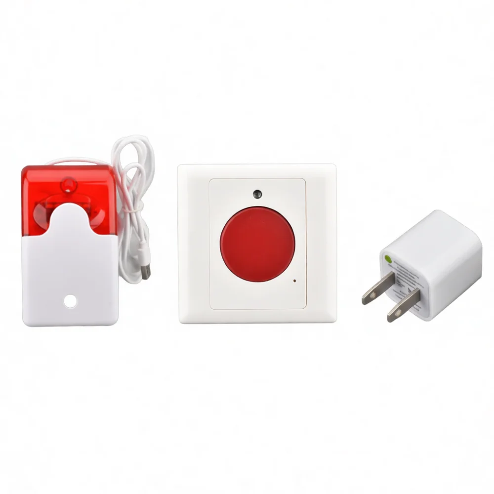 Wireless Nursing Home Call Alarm System Patient SOS Button Elderly Safety Bathroom Emergency Notification Device Rescue