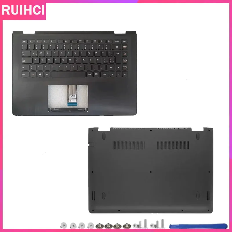 

Для Yoga 500-14 500-14IBD Flex 3 14 Flex 3-1470 1435 1475 Новый упор для рук, верхняя крышка C/нижний корпус, черный корпус компакт-диска