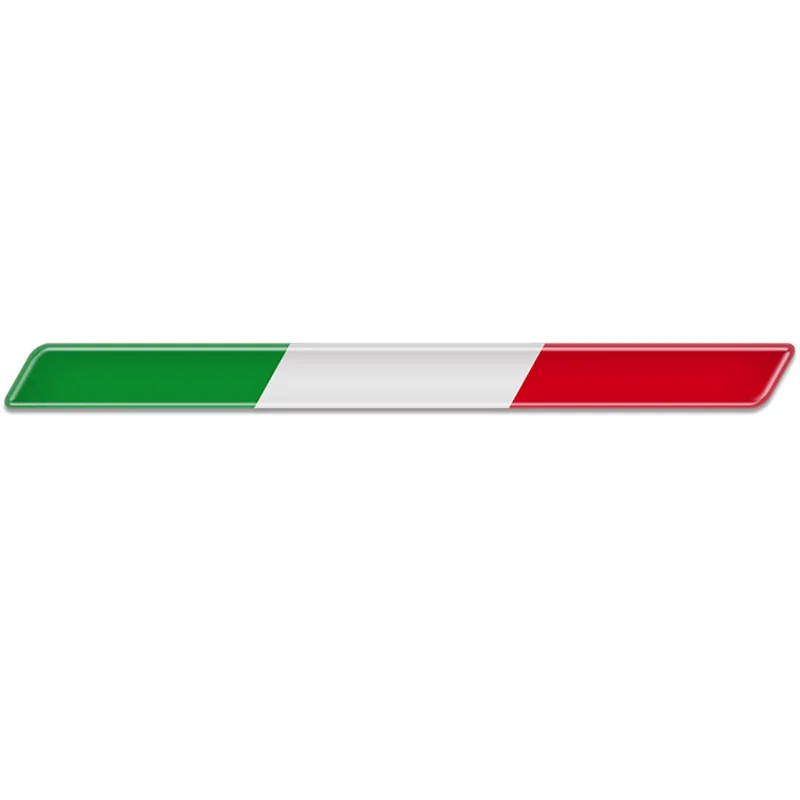 3D Aluminum Italy Italian Flag Adhesive Emblem Badge Car Sticker Motorcycle Decal For Alfa Romeo Fiat Ferrari Honda Suzuki BMW